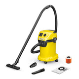 Kärcher Aspiradora WD 3 P V-19/4/20, función de soplado, 1000 W, depósito: 19 l, Manguera: 2 m, Filtro de Cartucho, Bolsa de Fieltro, Boquilla para Suelos y Ranuras, Enchufe para Herramientas