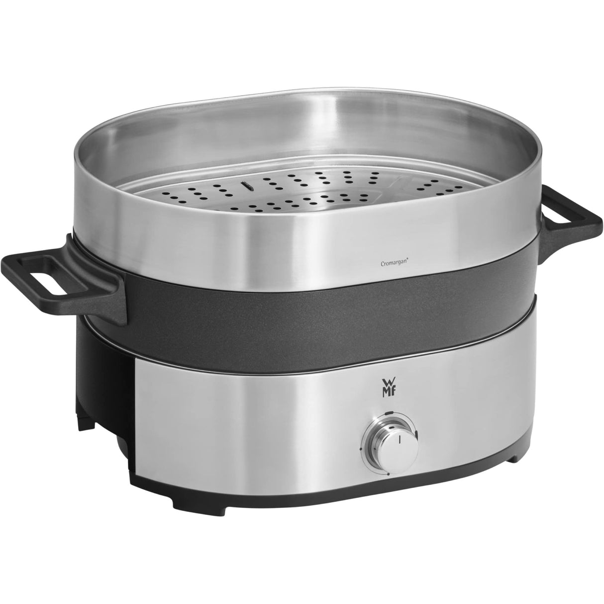 WMF Lono Hot Pot & Steamer, olla eléctrica versátil 1750 W, Negro, Acabados de Acero Inoxidable de Cromargan