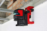 Leica Lino L2P5G: Nivel láser de punto y líneas cruzadas con batería Li-Ion, cargador, adaptador magnético innovador y soporte para pared en una carcasa (láser verde, alcance de trabajo: 35 m)