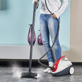 Polti Vaporetto Smart 30 R, Limpiador a Vapor con Caldera a Presión hasta 3 Bar, Tapón Seguridad, Potencia 1800 W, Capacidad 1,6 L, Compartimento Accesorios Integrado, 12 Accesorios, Rojo y Blanco