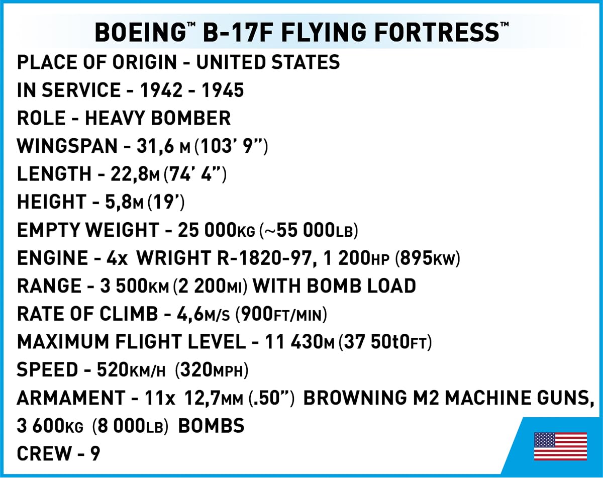 COBI Edición Ejecutiva Colección Histórica 5749 Boeing B-17 Flying Fort 5749
