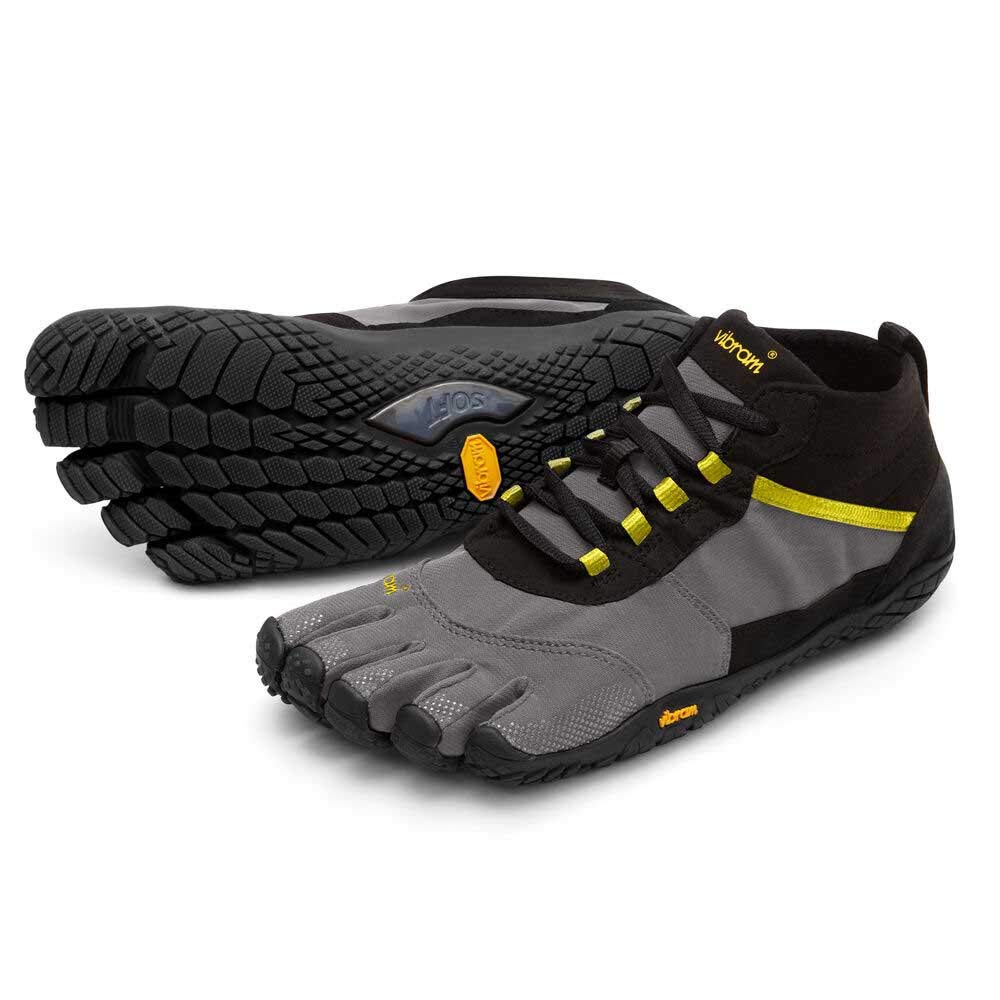 Vibram V-Trek, Zapatillas Mujer, Negro/Gris/Citronelle, 36 EU