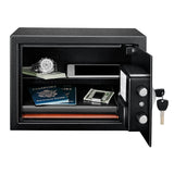Amazon Basics Caja Fuerte de Seguridad de Acero con Cerradura con Teclado, Protege Dinero, Joyas, Documentos de identificación, 14 l, 35 cm x 25 cm x 25 cm, Color Negro