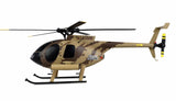 Amewi 25336 AFX MD500E - Helicóptero militar, sin escobillas, 4 canales, 325 mm, 6 G, RTF, color marrón