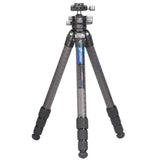 Leofoto - Ranger - Trípode de Carbono para cámaras - Cabeza de rótula incluida - Capacidad de Carga de 15 kg - Pies Extensibles - Altura: 17 cm - 171 cm - LS-324C + Cabeza de rótula LH-40