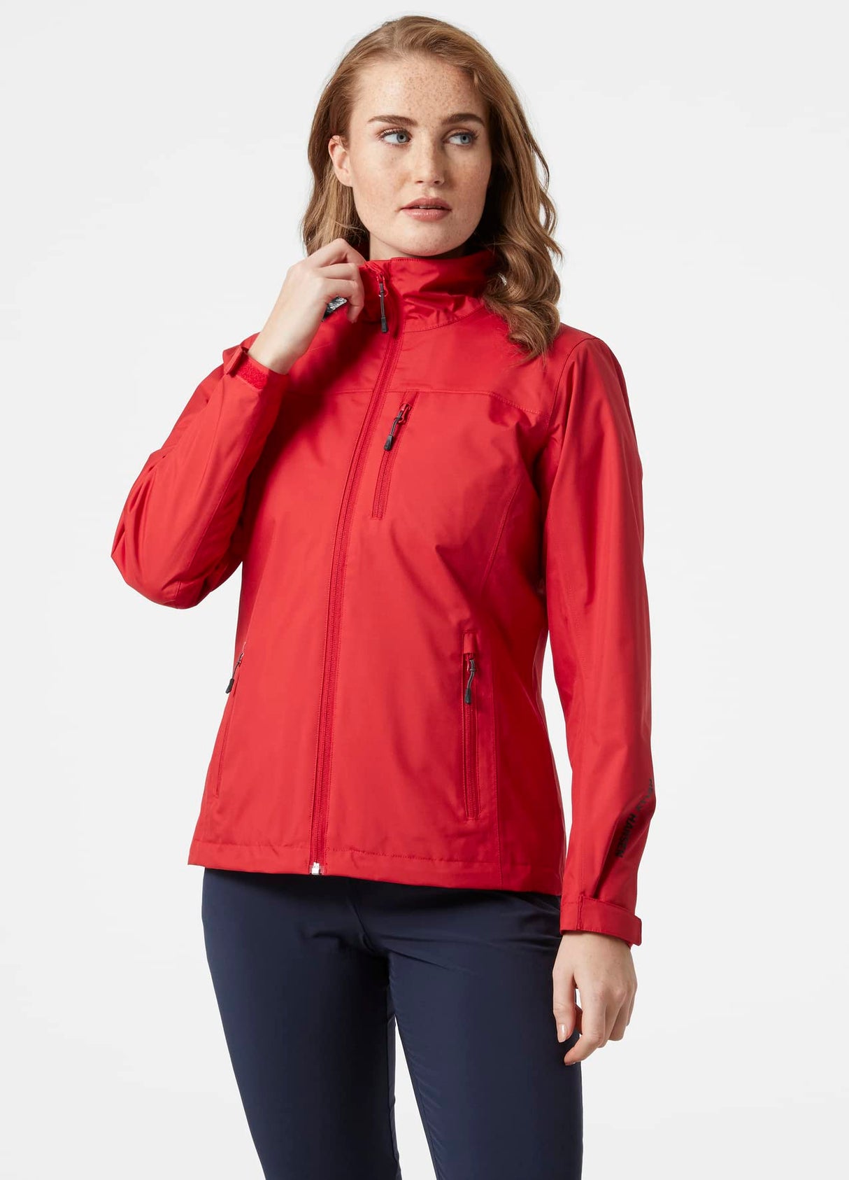 Helly Hansen Women's W Crew Midlayer Waterproof Windproof Breathable Sailing Jacket, Red, L