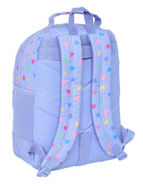 Safta BENETTON LILA - Mochila Escolar Infantil, Ideal para Niños de Diferentes Edades, Cómoda y Versátil, Calidad y Resistencia, 32x15x42 cm
