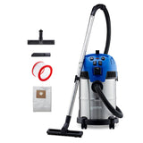 Nilfisk Multi II 30L T Aspirador de Agua y Polvo Potente - Aspiradora de Bricolaje para Sólidos y Liquidos, Seco y Húmedo, Exterior e Interior (1400 W)