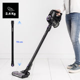 Taurus - Aspirador escoba HS-2900, 3-in-1: escoba eléctrica, de mano y vertical, Autonomía 50 min, Filtro EPA, Modo Eco y Turbo, Zapata con 2 cepillos intercambiables, Set accesorios, Negro