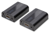 DIGITUS DS-55204 Extensor HDMI - UHD 4K 60 Hz - 70 m mediante cable LAN - Set: Transmisor y Receptor - IR Infrarrojos - HDCP 2.2