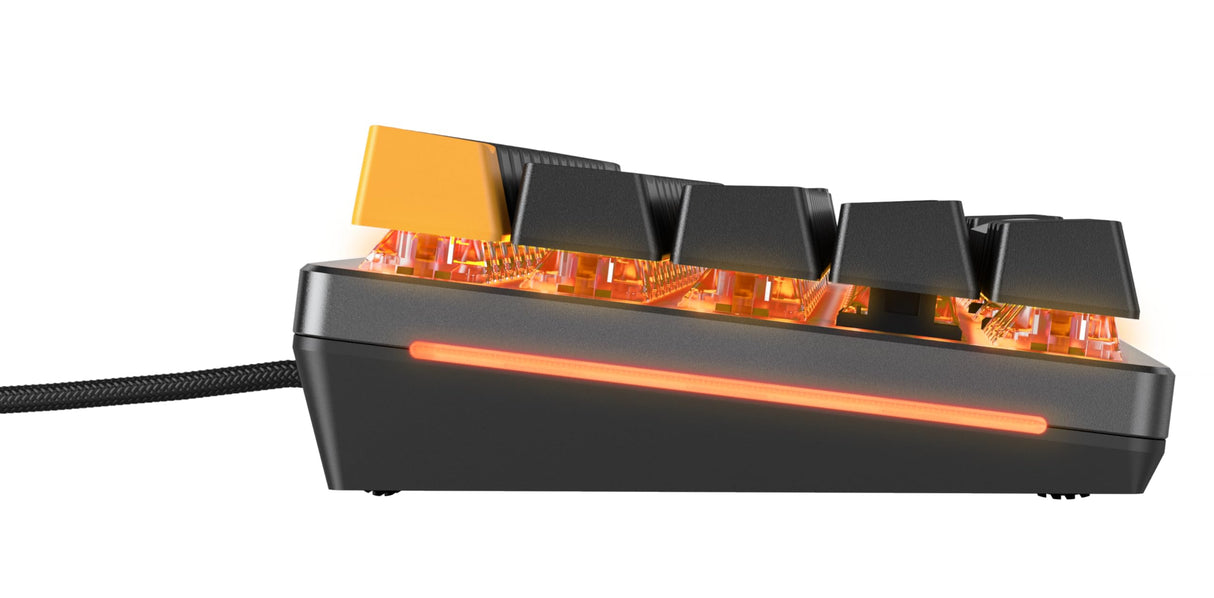 Glorious Gaming GMMK 2 Compact 65% - Teclado gaming mecánico, compacto TKL 65%, carcasa de aluminio, personalizable, keycaps dobles, switches Fox, RGB, distribuciones QWERTY español - Negro