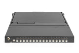 DIGITUS Consola KVM de 17" - FullHD - Conmutador HDMI de 16 Puertos - Teclado GE - para armarios de Servidor y Red de 19 Pulgadas - Negro