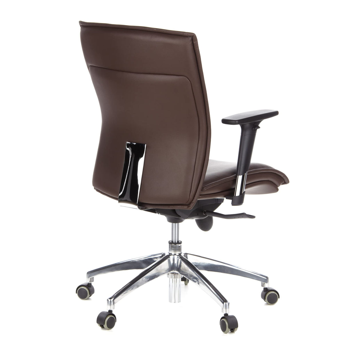 hjh OFFICE 600140 Silla ejecutiva Murano 10 Cuero marrón, Silla de Oficina con Ruedas Silla giratoria