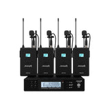 Audibax AWM 402 Sistema Inalámbrico Micrófono Lavalier de 4 Canales UHF