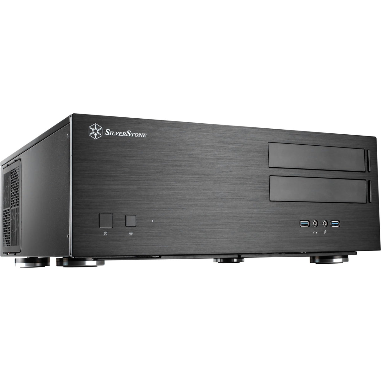 Silverstone SST-GD08B - Grandia HTPC ATX Carcasa de Ordenador, Rendimiento silencioso con Alto Flujo de Aire, Negro
