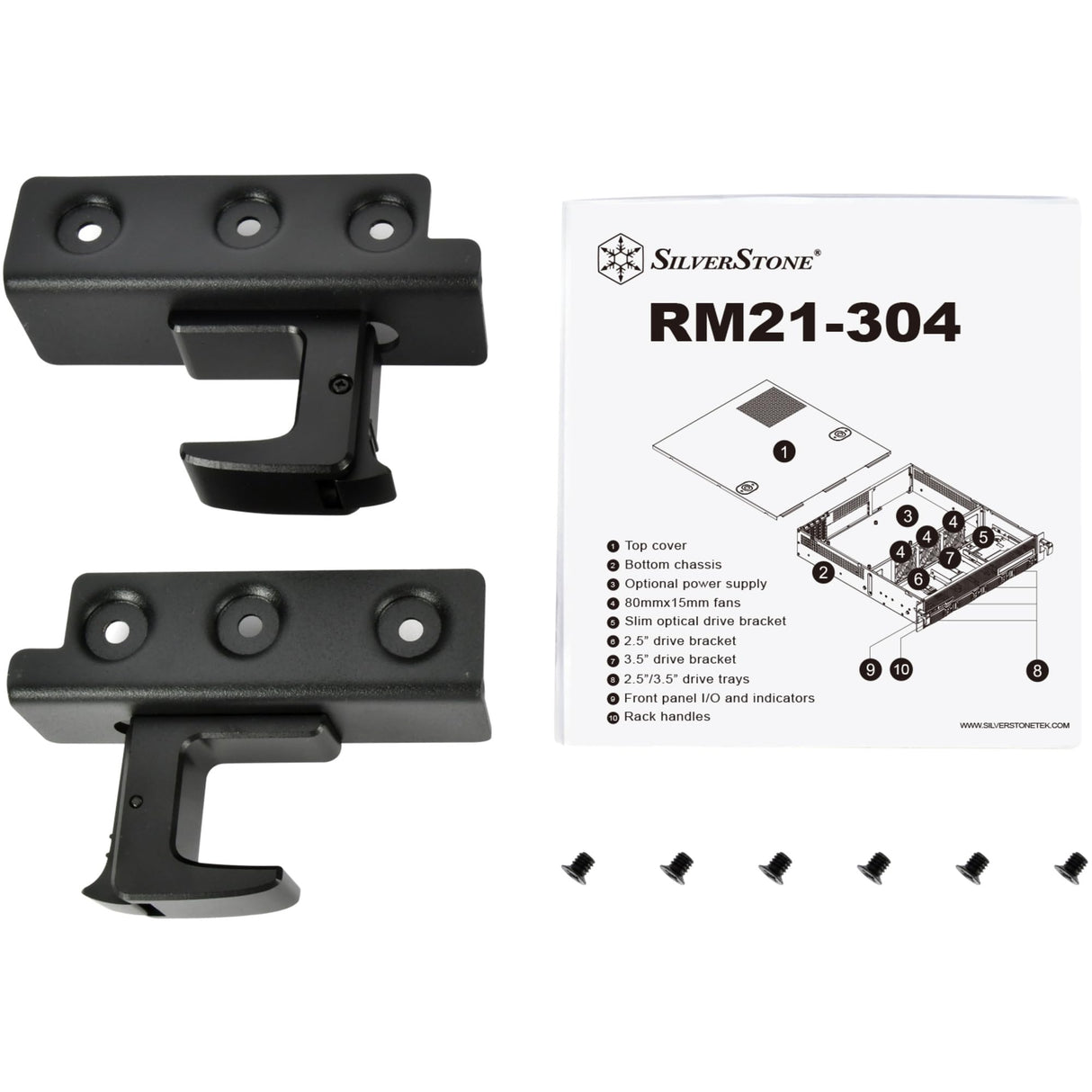 Silverstone SST-RM21-304 - Caja de Servidor de Montaje en Rack de 2U Compatible con 4X 2.5/3.5" SAS/SATA HDD/SSD