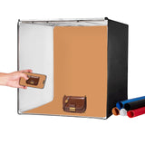 VEVOR Caja de Luz para Estudio Fotográfico 81,5x81,5 cm 5600K Caja de Fotos para Fotografía 210 Luces Led 5 Fondos Adaptador de Corriente Piezas de Esquina de Tela Suave CRI ≥95 para Fotografía