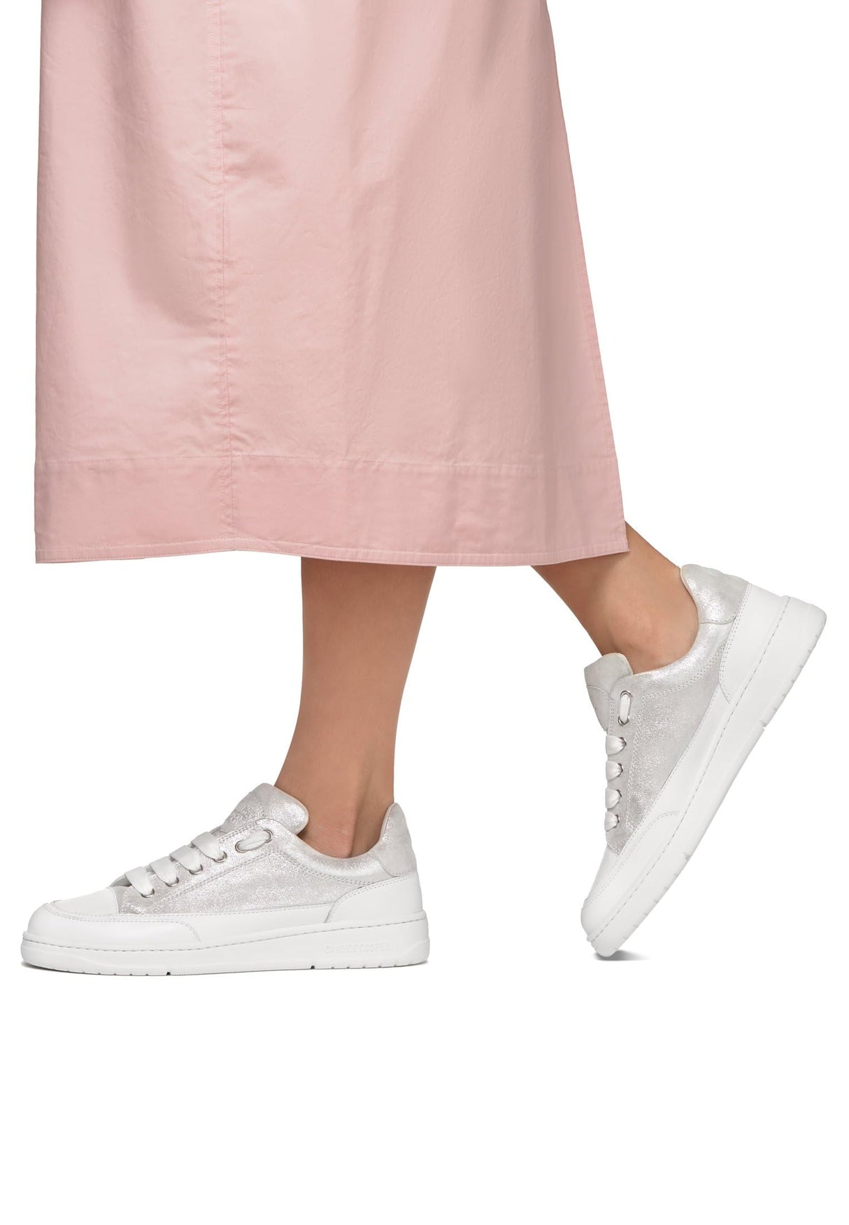 Candice Cooper VELANIE-Zapatillas Deportivas de Piel, Plateado 41