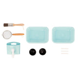 JANOD Muddy Lab-Cocina Infantil de Madera FSC-10 Accesorios-Juego de Imitación Exterior para Niños-A Partir de 3 Años, J06632, Color Azul Cielo/Gris, 77 x 35 x 95 (JURATOYS