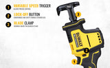 DEWALT Mini-Sierra Sable XR 18V sin cargador/batería, DCS369N-XJ