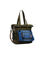 Desigual Accessories-Mochila Grande de Nailon, Nylon Backpack Big para Mujer, Verde, Einheitsgröße