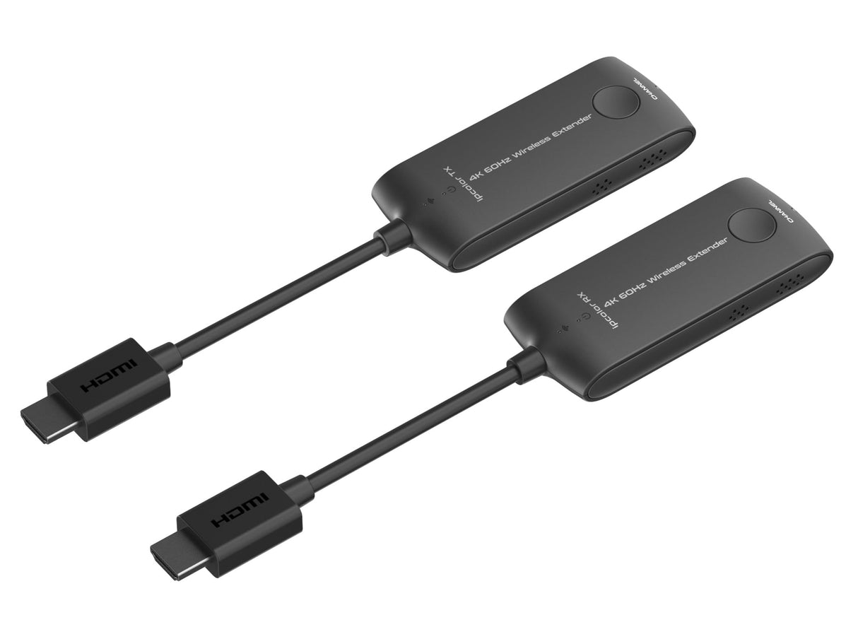 PremiumCord Mini Extensor Inalámbrico 4K HDMI a 20 m, UHD 4K 2160p 60 Hz, Full HD 1080p, 18 Gbps, HDMI2.0, HDCP2.2, Negro