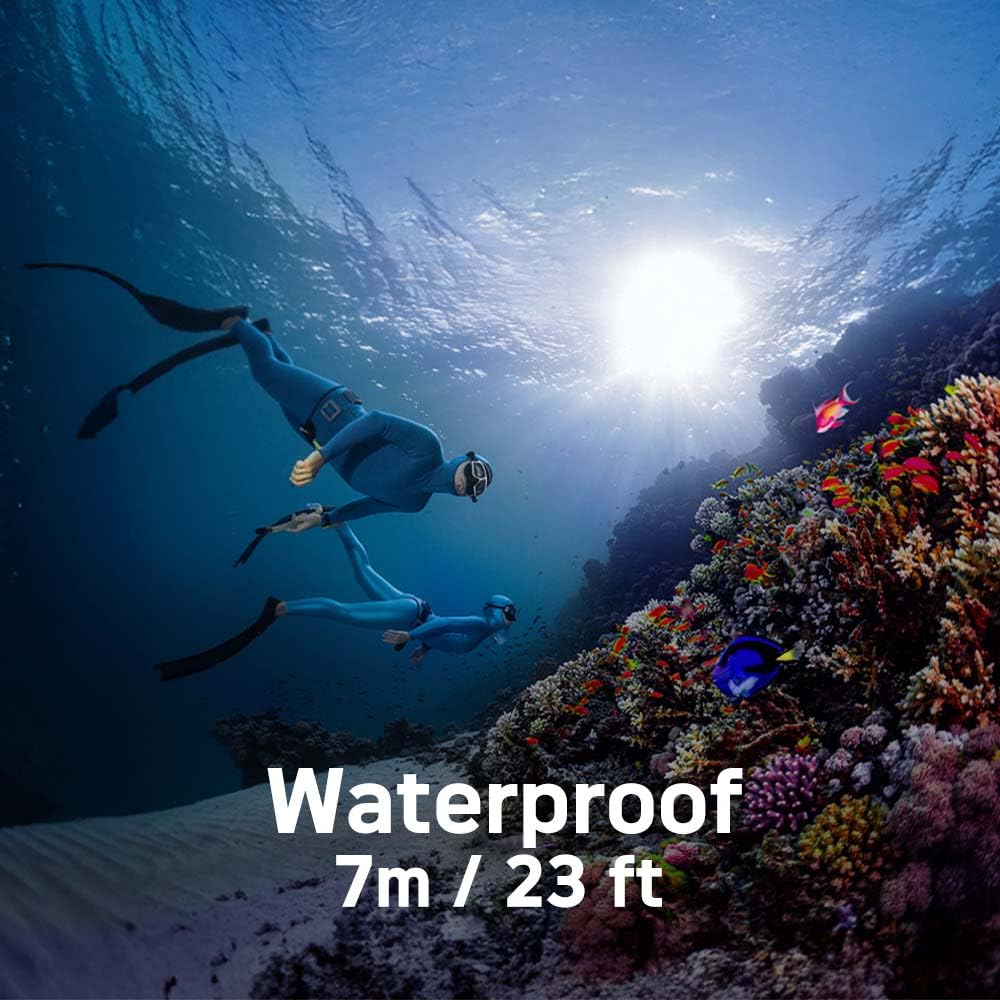 AgfaPhoto Realishot WP9500 - Cámara Digital Impermeable, Resistente al Agua 7m, 24 MP, Zoom Digital, Vídeo 4K, Doble Pantalla 2.9”/1.4”, Negro