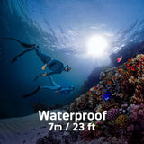 AgfaPhoto Realishot WP9500 - Cámara Digital Impermeable, Resistente al Agua 7m, 24 MP, Zoom Digital, Vídeo 4K, Doble Pantalla 2.9”/1.4”, Negro