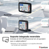 TomTom navegador para camion GO Professional 2.ª generación (con pantalla táctil capacitiva de 5" y mapas de Europa, información de tráfico a tiempo real.Ideal para camiones,buses y vehículos grandes)
