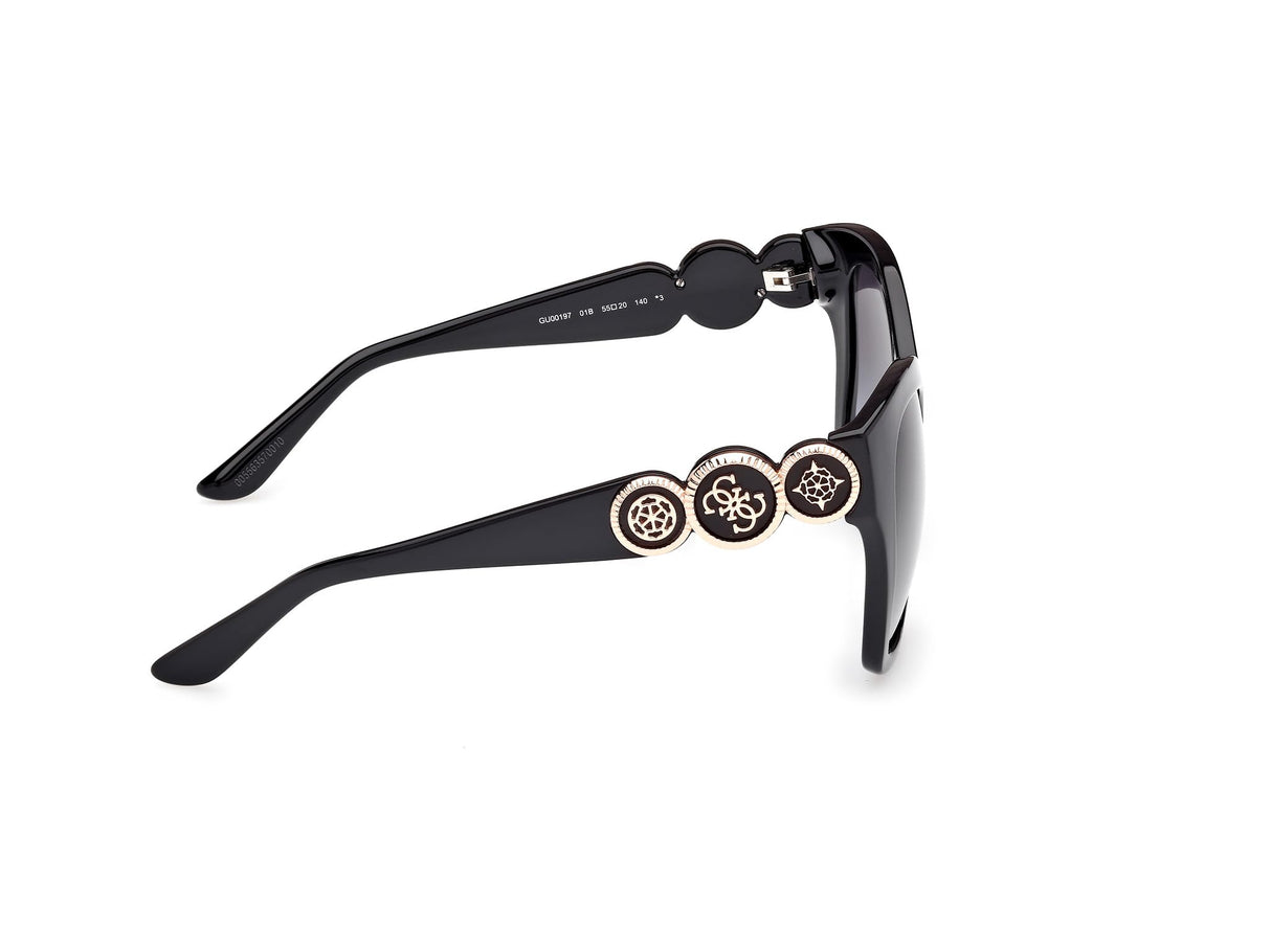 GUESS Gafas de Sol GU00197 01B shiny black 55/20/140 Mujer