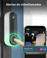 Arlo Vídeoportero inalámbrico HD y Floodlight cámara 2K WiFi inalámbrico Negra - protección inteligente del hogar, visión nocturna, detección de movimiento, audio bidireccional, compatible con Alexa