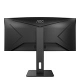 AOC CU34P3CV Monitor 34 Pulgadas UWQHD Curvo, 100Hz, VA, 1 MPRT, Altura Ajustable, Altavoces (3440x1440, 1x HDMI 2.0, 1x DP 1.4, USB-Hub), Negro