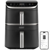 Cosori Turbo Tower Pro Smart Freidora de Aire 10.8L 2630W, Revestimiento Cerámico Seguro y Doble Cesta, Tecnología Avanzada con Motor DC y Dual Blaze, Ahorro de Energía y Más Rápida, 7 Funciones