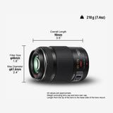 Panasonic LUMIX H-PS45175 - Objetivo Servo Zoom para cámaras de montura M4/3 (Focal 45-175 mm, F4-F5.6, tamaño filtro 46 mm, lentes asféricas, POWER O.I.S), negro