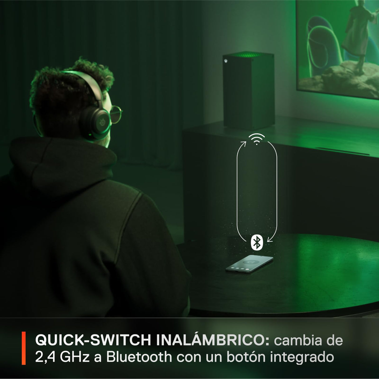 SteelSeries Arctis Nova 5X Cascos Xbox Inalámbricos - Xbox, PC, Switch 2, móvil - Controladores magnéticos de neodimio - Más de 100 preajustes - Batería de 60 horas - 2,4 GHz o BT - Micro Gen2.X