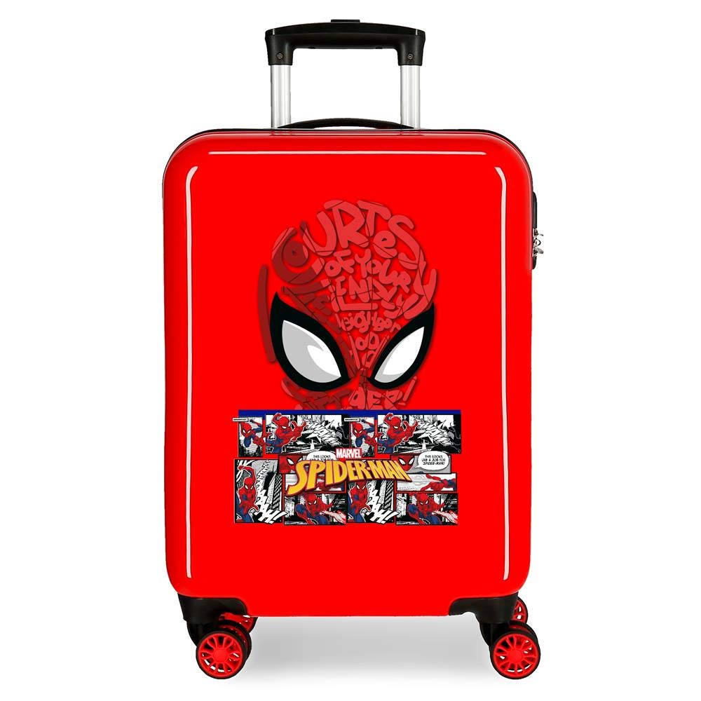 Marvel Spiderman Comic, Equipaje Para Niños, Rojo (Red), 38x55x20 Cms