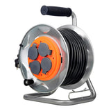 Zenitech - Enrollador de obra IP44-4 tomas de 16A - 3G2.5mm² - 25m