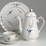 Villeroy & Boch Vieux Luxembourg Cafetera, 1300 ml, Porcelana Premium, Blanco/Azul