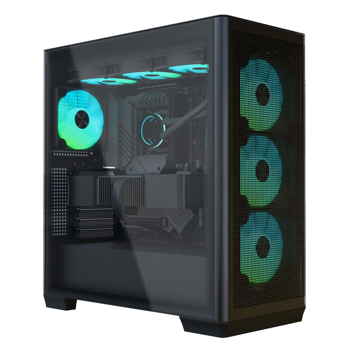 APNX GEH Midi C1-R-BK-V1 - Carcasa para Ordenador, Compatible con MicroATX, Mini-ITX, Color Negro