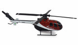 Amewi AFX-105 X Helicóptero 4 Canales 6G RTF Rojo, Blanco y Negro RC Control Remoto