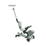 Globber GO•UP Baby 360 Lights - Patinete escalable de 3 Ruedas con Asiento y Respaldo para niños de 15 Meses a 6 años, Verde Salvia