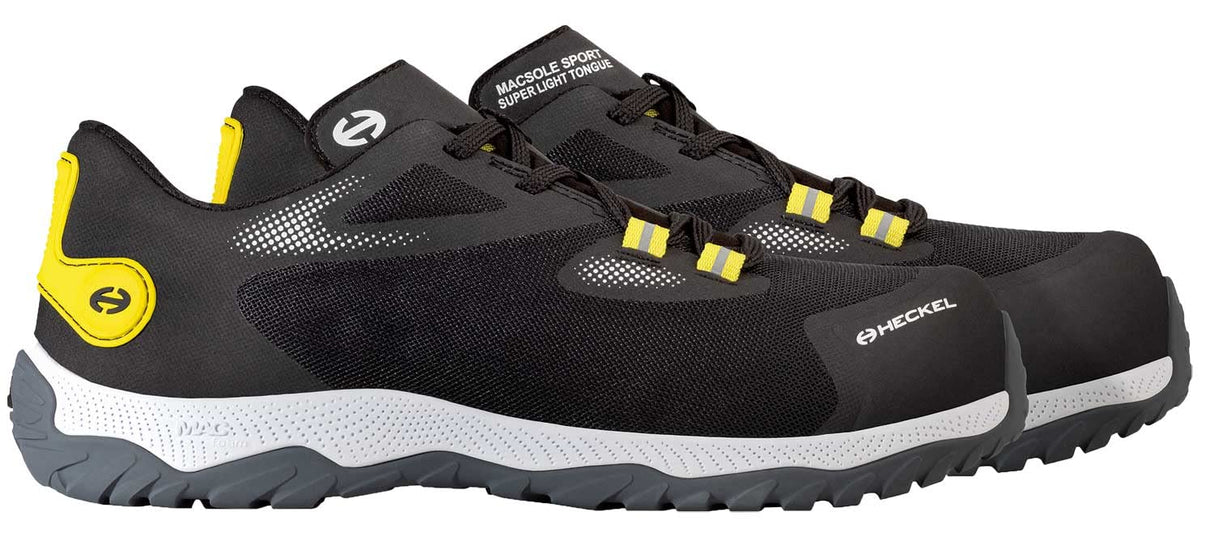 Heckel S1p Flexible, Zapatos de Seguridad Hombre, Negro Amarillo, 41 EU