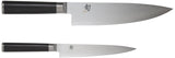 KAI Shun Classic Juego de cuchillos de chef japonés 2 piezas - Cuchillo de chef con hoja de 20 cm + Cuchillo multiusos con hoja de 15 cm - Cuchillo de Damasco de 32 capas con núcleo VG MAX - 61 HRC