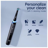 Oral-B iO5 - Cepillos de dientes eléctricos para adultos, 1 cabezal de cepillo de dientes y estuche de viaje, 5 modos con blanqueamiento de dientes, enchufe británico de 2 pines, color negro