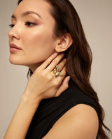 UNO de 50 | Anillo con Forma de Mariposa Grande | Bañado en Oro de 18k | Talla 12 | Joya Artesanal | Hecho en España