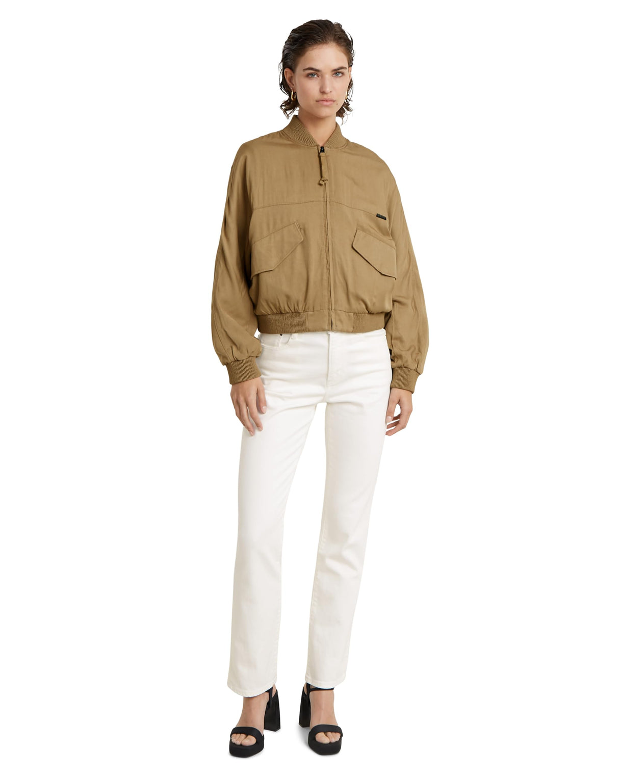 G-STAR Para Mujer Sobrecamisa Everyday Bomber, Beige (safari D23018-D573-B444), XL