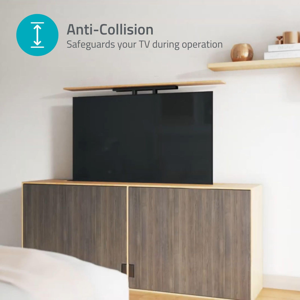 Nedis Motorisierter TV-Lift 37-80" | Maximal unterstützes Bildschirmgewicht: 60 kg | Built-in Schaltschrankbau |
