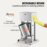 VEVOR Embutidora de Salchichas Electrico de Acero Inoxidable 10L,Máquina de Salchichas Embutidos Electrico 200W， Máquina para Hacer Salchichas con 4 Tubos para Salchichas