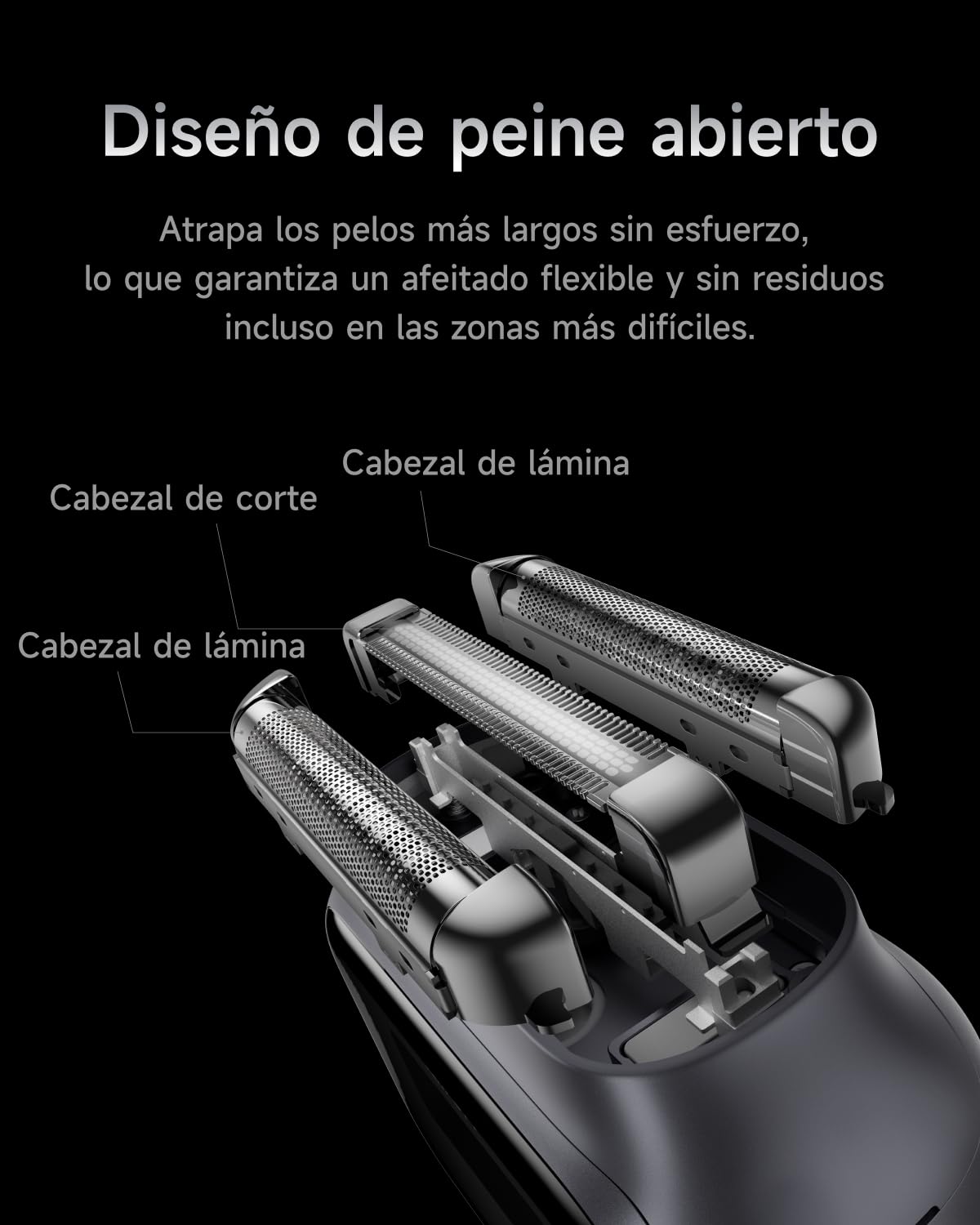 Laifen P3 Pro Afeitadora Eléctrica con Motor Lineal Patentado 12 000 cpm, 100 Min de Autonomía, Carga Rápida (3 min para 7 min de uso), Uso en Seco y Mojado, Ideal para Viajes (Gris Grafito)