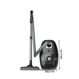 Rowenta Green Force Effitech RO6189 - Aspirador con bolsa de 400 W, hasta un 82 % reciclable, gran filtración HEPA más de 99,98%, depósito de 4,5 L, cable de 8,4 m, incluye accesorios, negro